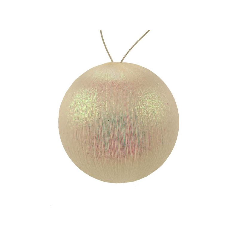 8cm Spun Metallic Bauble Iridescent-0