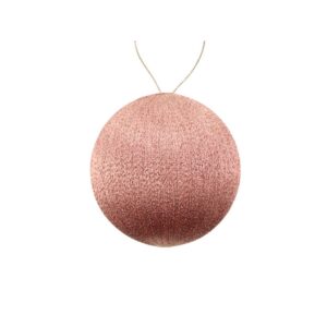 8cm Spun Metallic Bauble Pink-0