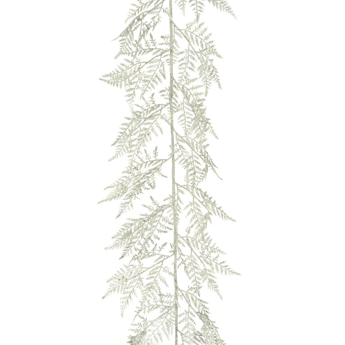 Leather Fern Garland 150cm Silver-0