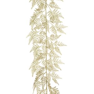 Leather Fern Garland 150cm Champagne-0