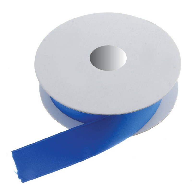 25mm x 20mtr Double Faced Satin Royal Blue-0