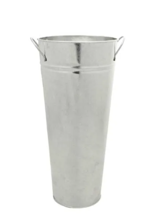45 x 14 x 24cm Galvanised Vase W/Ears-0