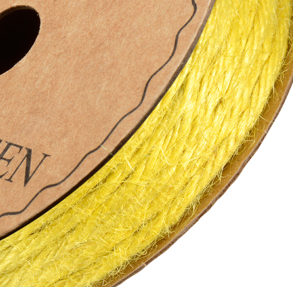 Hessian String 2mm x 10mtr Yellow-0