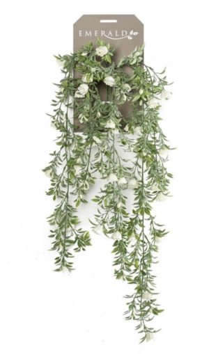 Rose Mini Hanging Bush 75cm Cream-0