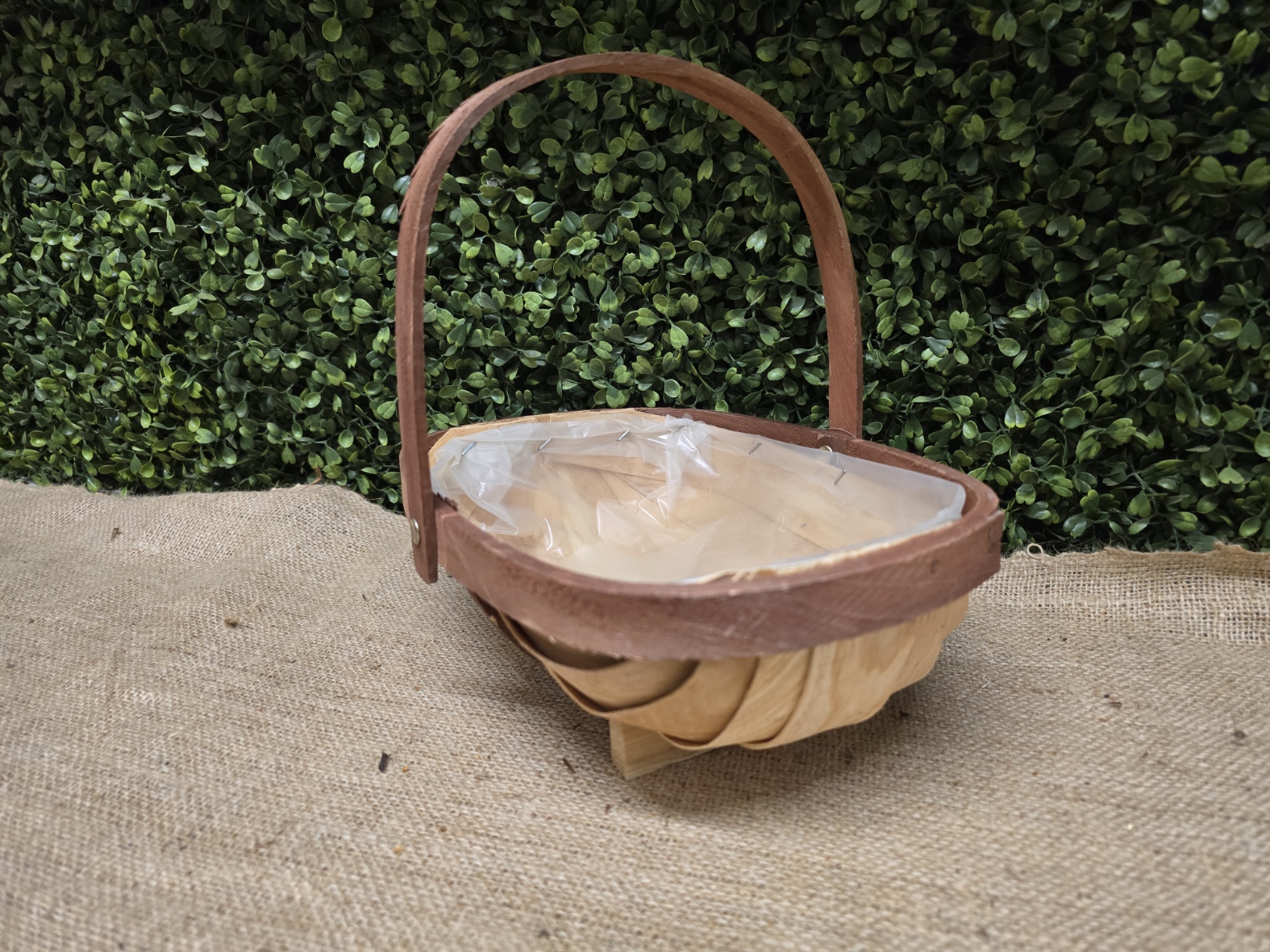 Natural Trug Brown Rim 25cm