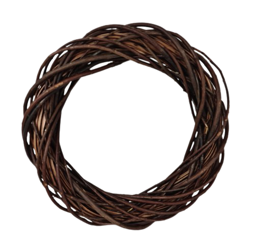 40cm Thick Willow Wreath - Natural (40cm diameter)-0