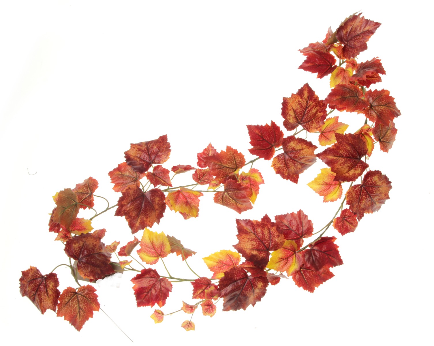 Grape Ivy Garland Red/Orange 180cm W/92 Leaves-0