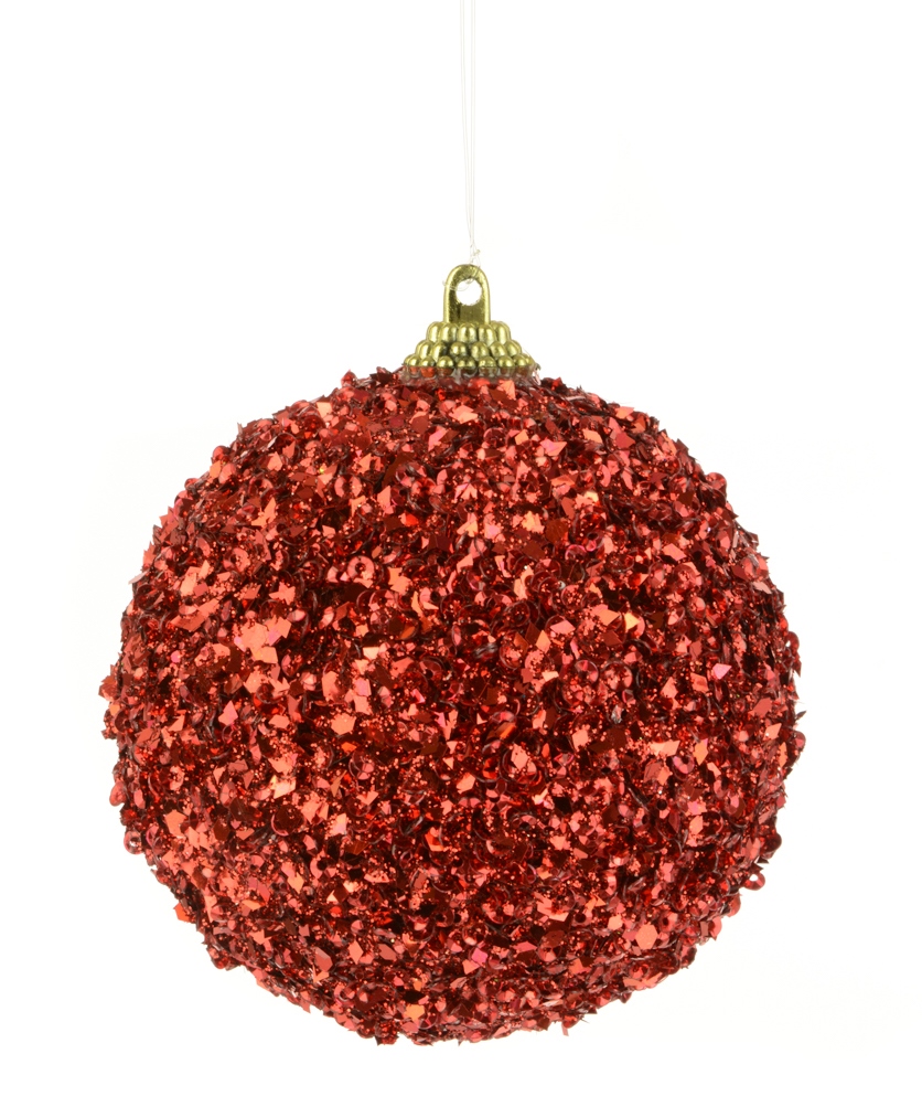 Shimmer Glitterball 8cm Red-0