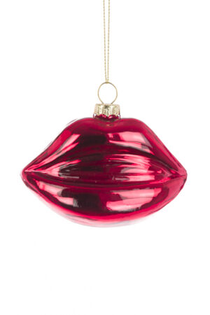 GLASS Lip Hanger 9x6cm Red-0