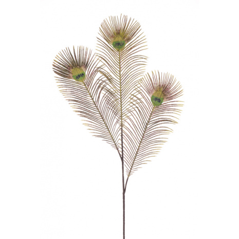 Artificial Peacock Spray 94cm-0