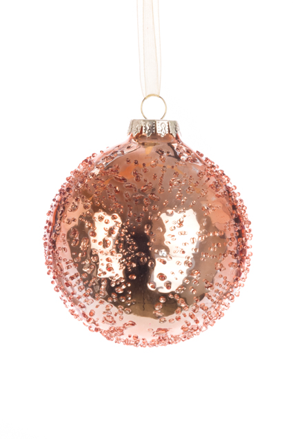 GLASS Beatrice Bauble 8cm Orange-0