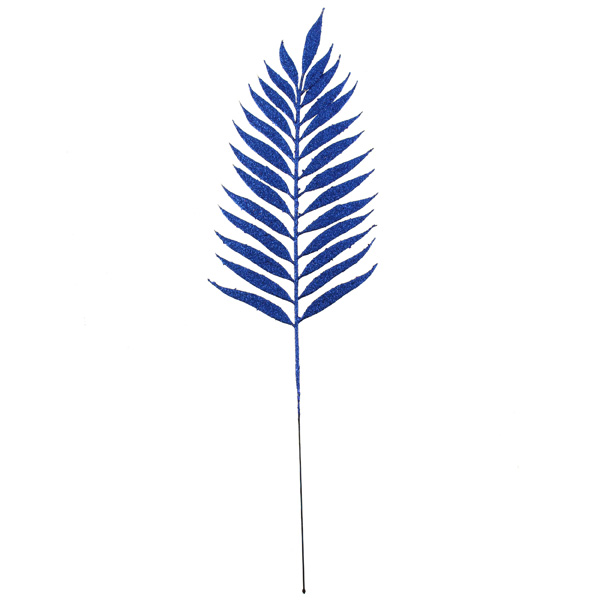 54cm Glittered Lady Fern Blue-0