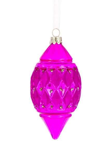 GLASS Zoe Finial 12cm Pink-0