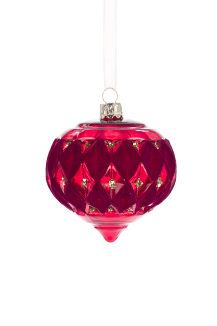 GLASS Zoe Onion 8cm Red-0