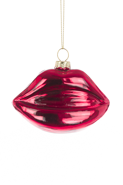 GLASS Lip Hanger 9x6cm Red-0