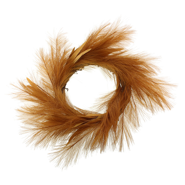 58cm Pampas Wreath Rust-0