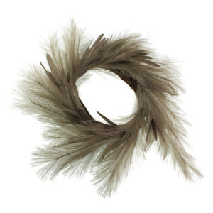 58cm Pampas Wreath Grey-0