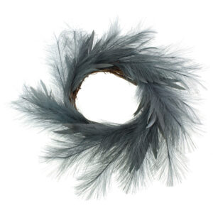 58cm Pampas Wreath Blue-0