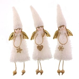 34cm Assorted Christmas Angel Hanger White