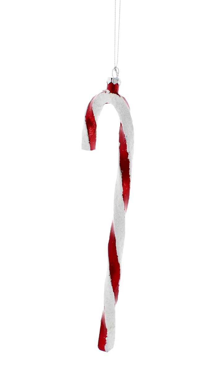 26cm Red & White Plastic Candy Cane-0
