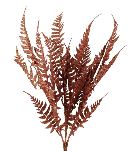 Glittered Fern Bush 60cm Rose Gold-0