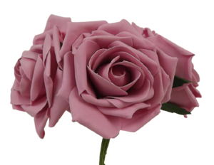 Large Cottage Foam Rose 8cm x 5 Heads Vintage Rose-0
