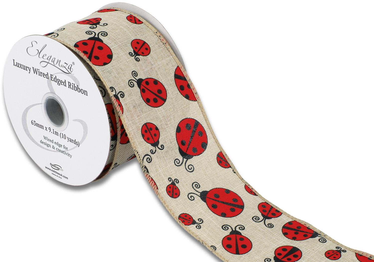 Wired Edge 63mm x 9.1mtr Ladybird Bloom-0