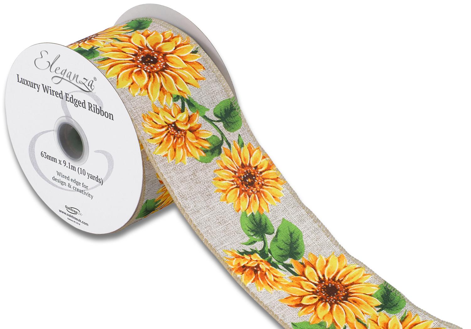 Wired Edge 63mm x 9.1mtr Sunflower Natural-0