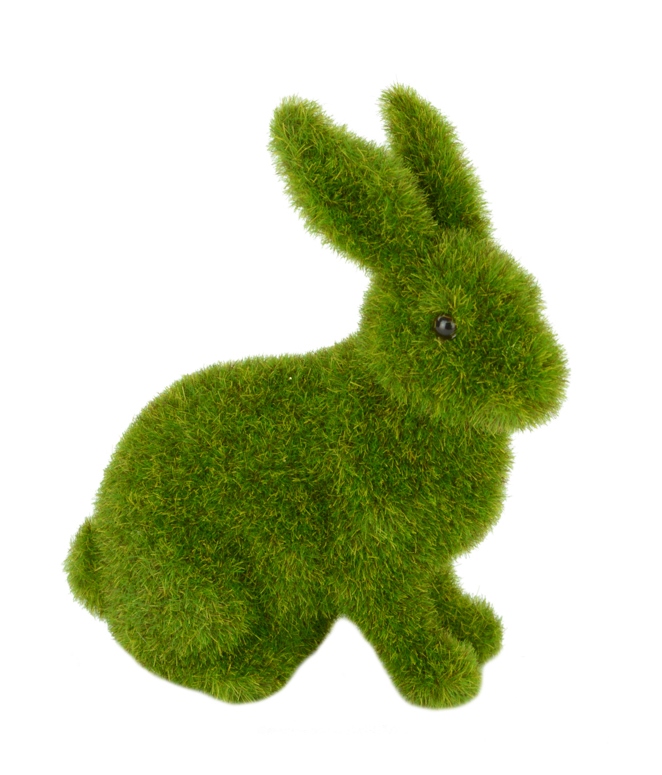 Sitting Rabbit 13cm Moss-0