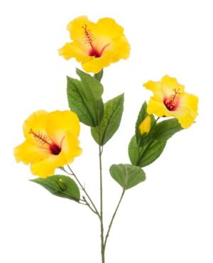 Hibiscus Spray 81cm Yellow-0