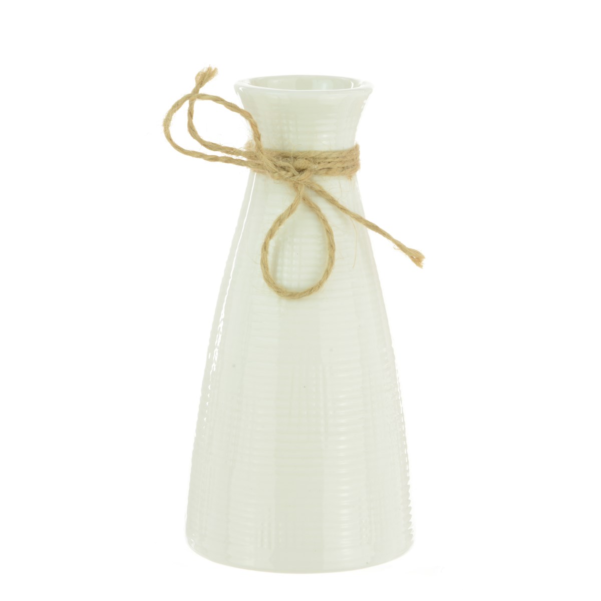Ripple Ceramic Vase w/Tie 14cm-0