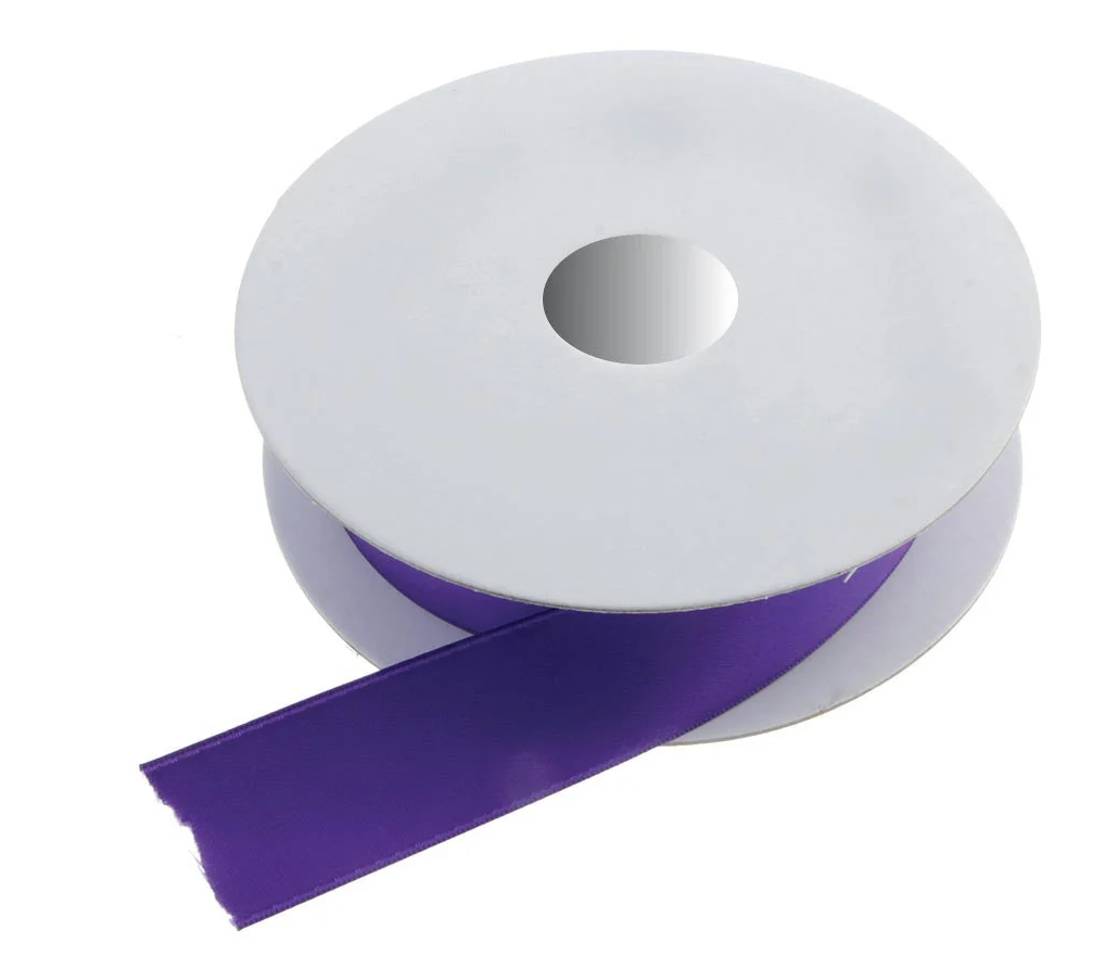 15mm Double Faced Satin - Purple (15mm x 20m)-0