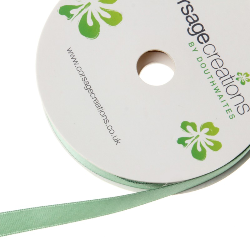 15mm Double Faced Satin - Sage Green (15mm x 20m)-0