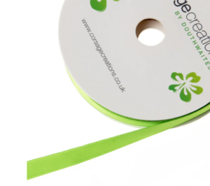 25mm Double Faced Satin - Lime Green (25mm x 20m)-0