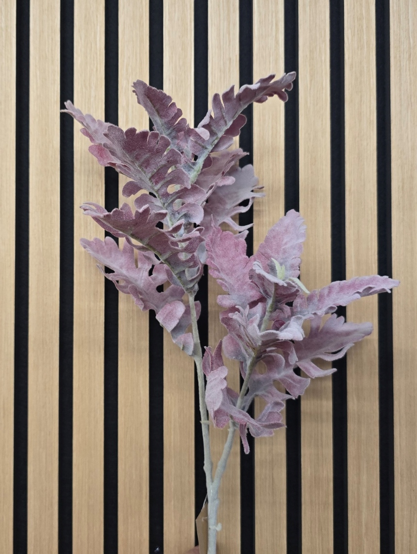 74cm Dusty Miller Spray Burgundy