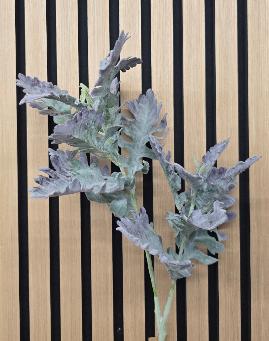 74cm Dusty Miller Spray Green/Purple