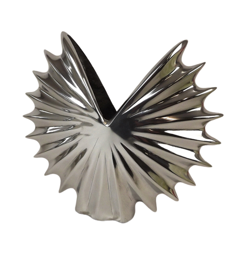 Aluminium Shell Vase 22cm-0