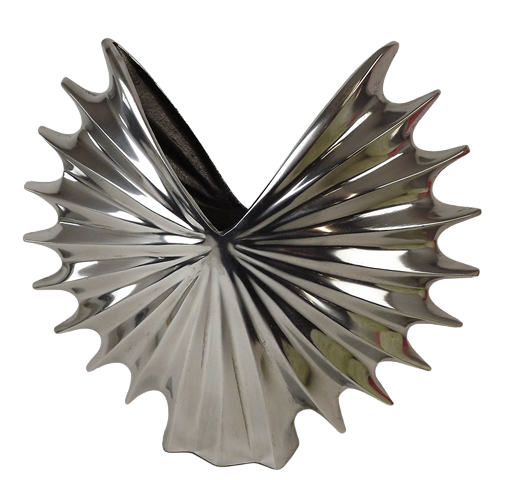 Aluminium Shell Vase 27cm-0