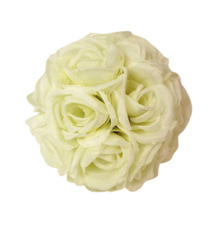 7" Rose Ball Hanger Cream-0