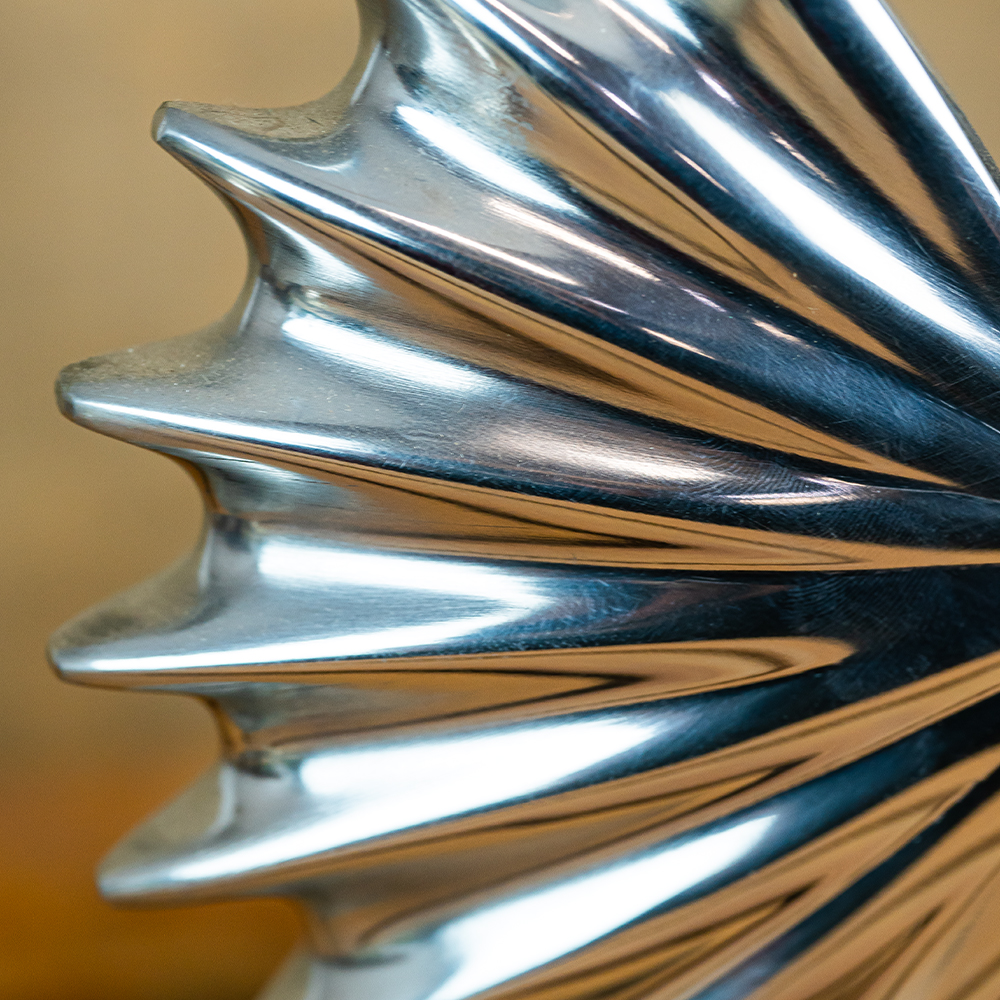Aluminium Shell Vase 22cm-25194