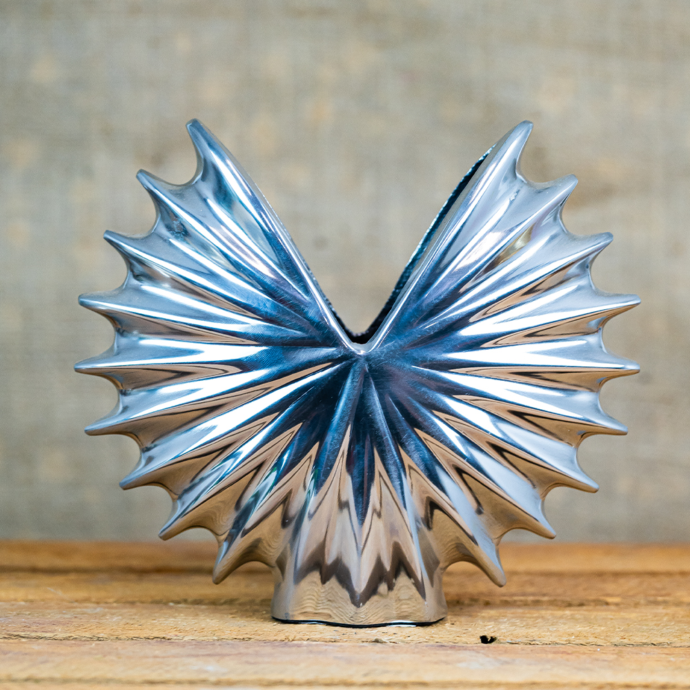 Aluminium Shell Vase 22cm-25193