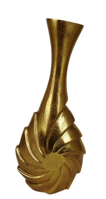 20 x 48 Gold Swirl Flower Vase-0
