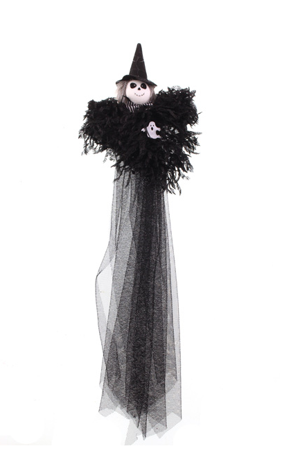 50cm Fabric Ghost Hanger Black-0