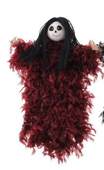 28cm Fabric Ghost Hanger Burgundy (N50615)-0