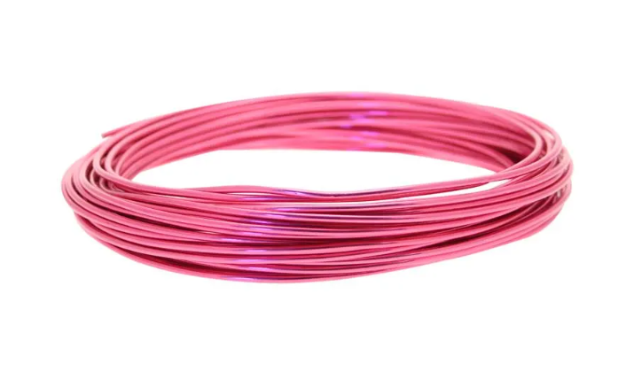 2mm Aluminium Wire x 100g Strong Pink-0