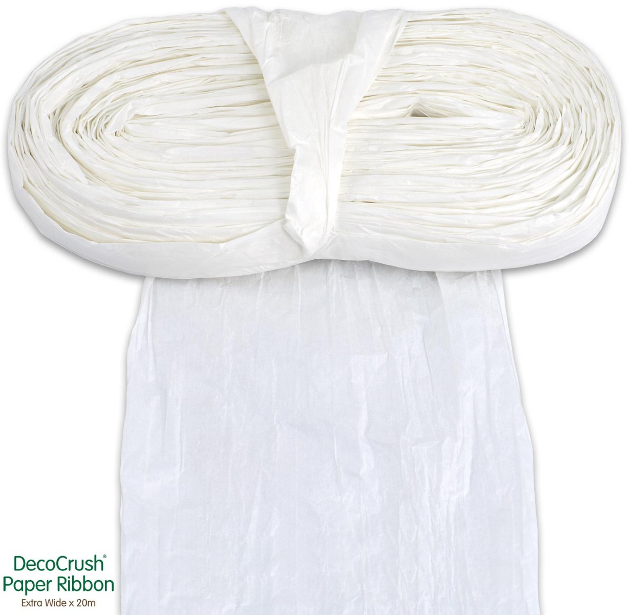 Paper Crush Ribbon Extra Wide x 20mtr White-0