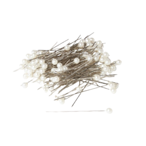 Round Headed Pearl Pins- White 65mm Height-0