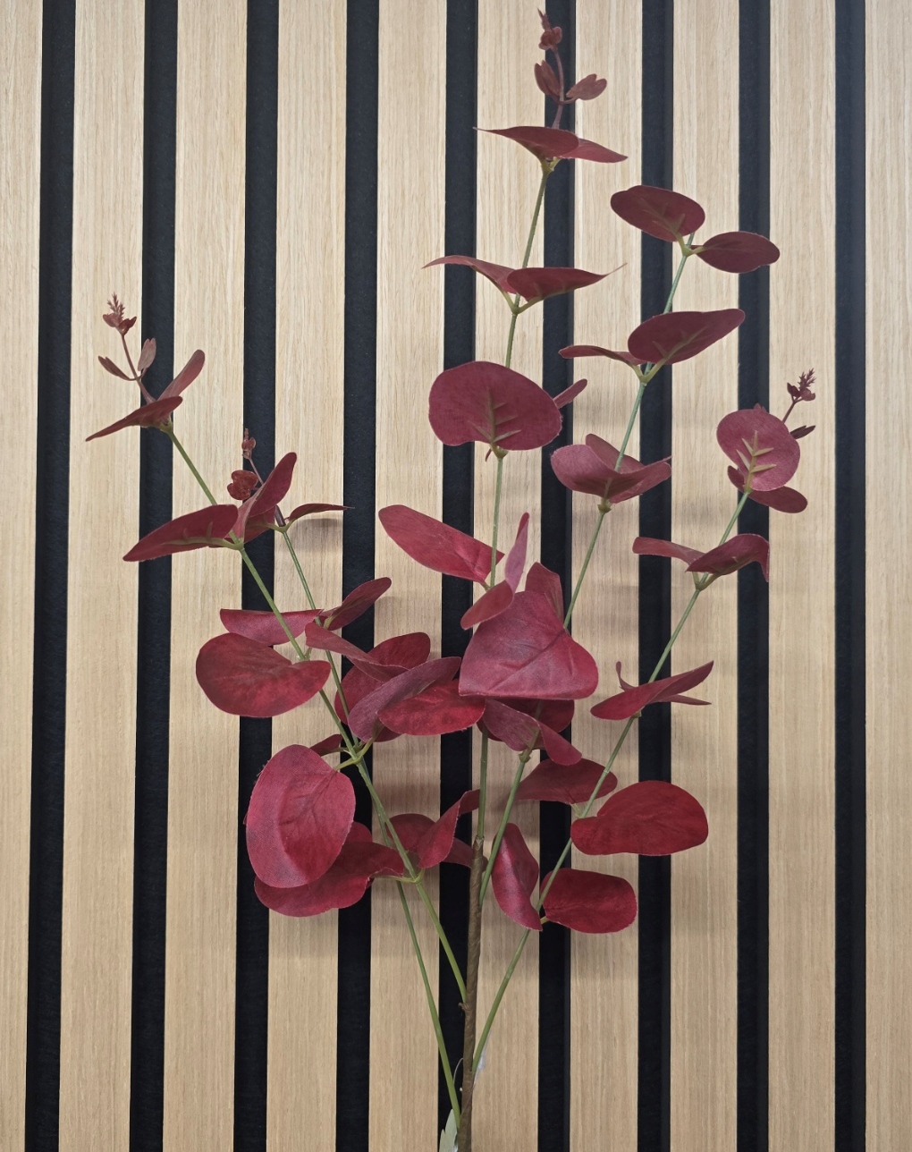 Eucalyptus W/Berries Spray 74cm Burgundy