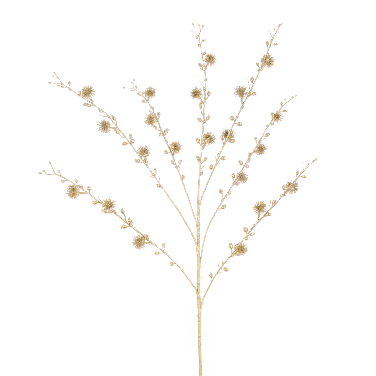 Metallic Thistle Spray 80cm Gold-0