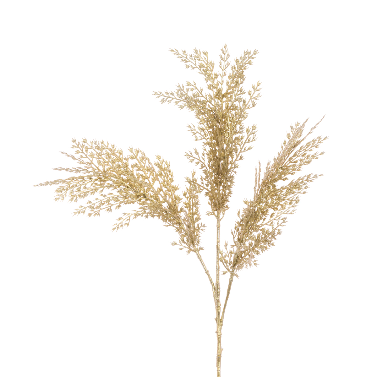 Metallic Mini Leaves Spray 64cm Gold-0